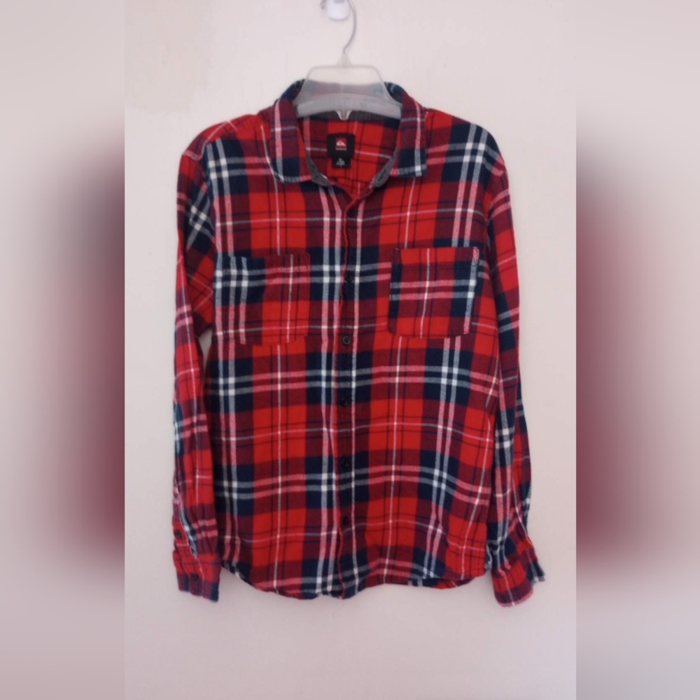 Quiksilver Plaid Flannel Shirt L